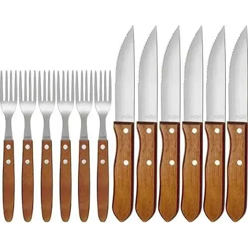 Conjunto Para Churrasco Garfos E Facas 12 Peças 003931 - Mor