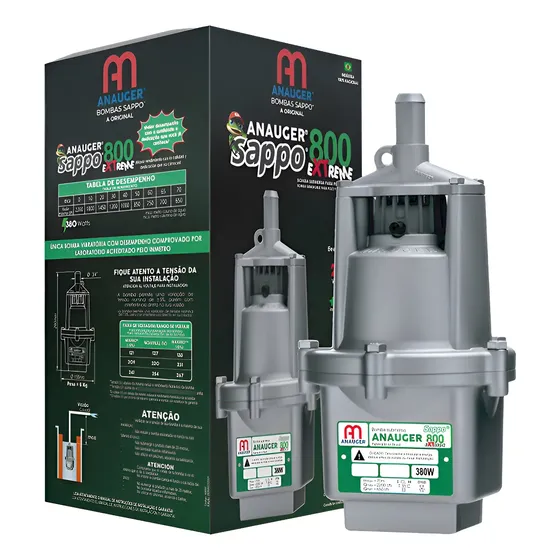 Bomba Submersa Anauger 800 380w 220v Saída 3/4 Polegada