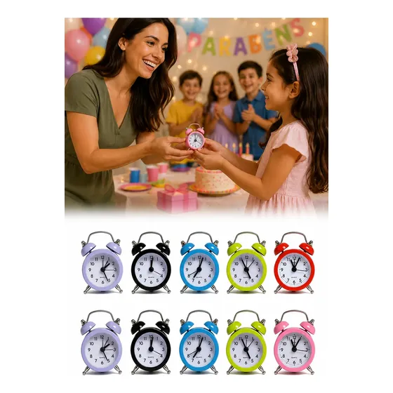 50 Despertador Mini Relógio Vintage Retro Antigo Lembracinha