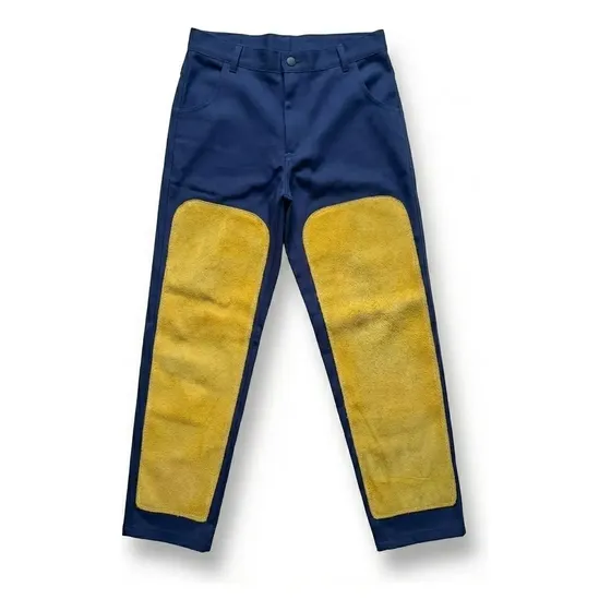 Calça De Brim Antichamas Com Proteção Em Raspa Teknoluvas