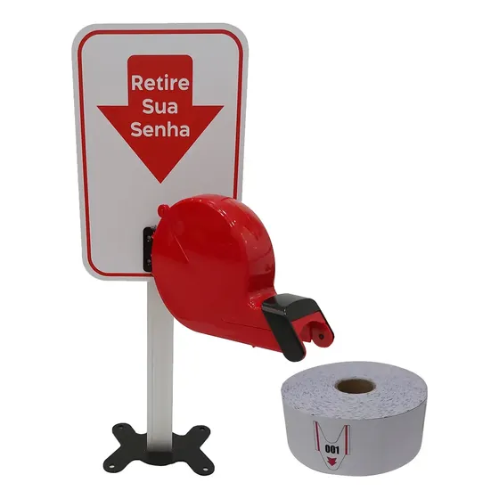 Kit Dispensador De Senhas Bico De Pato Com Pedestal De Mesa