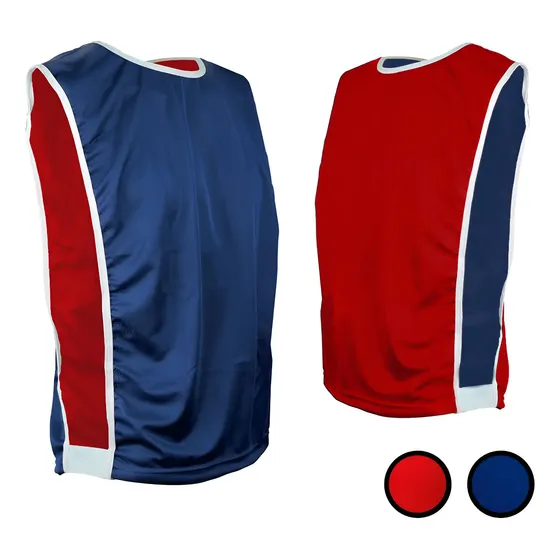Colete De Futebol Dupla Face Azul E Vermelho Duas Cores