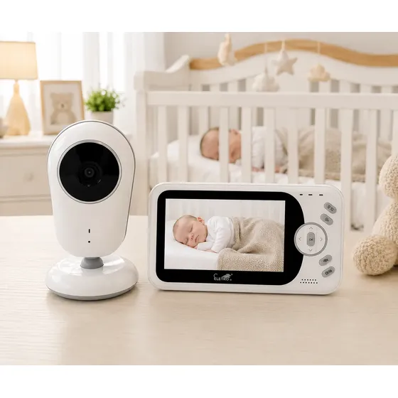 Babá Eletrônica Câmera Sem Fio Visão Noturna Lcd Hd 4.3 Zoom