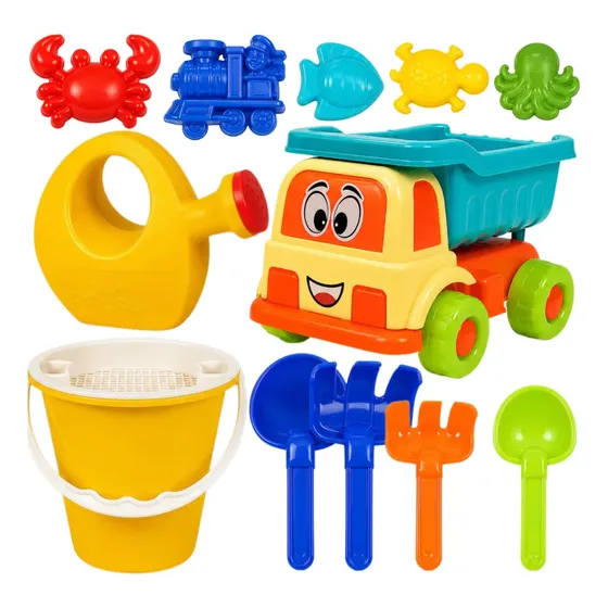 Kit Balde De Praia Brinquedo Infantil 12pçs Baldinho Areia