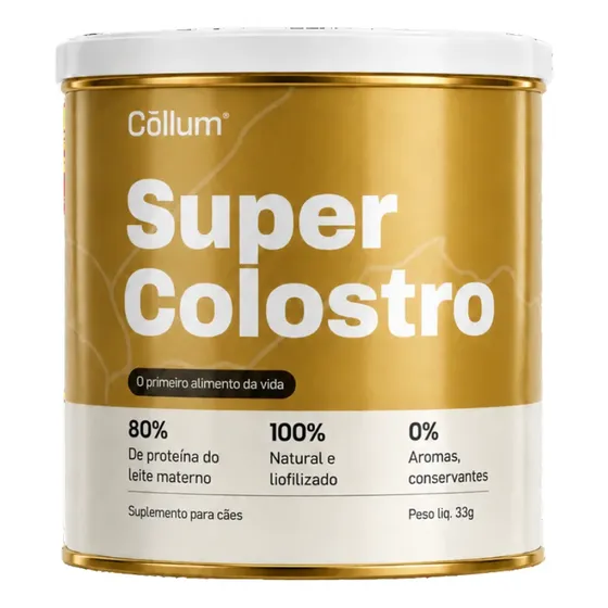 Super Colostro Collum Para Cachorros 30g Proteína Em Pó