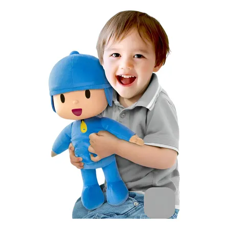 Boneco Pelucia Pocoyo Grande Original Macio Fofo Bebê Azul