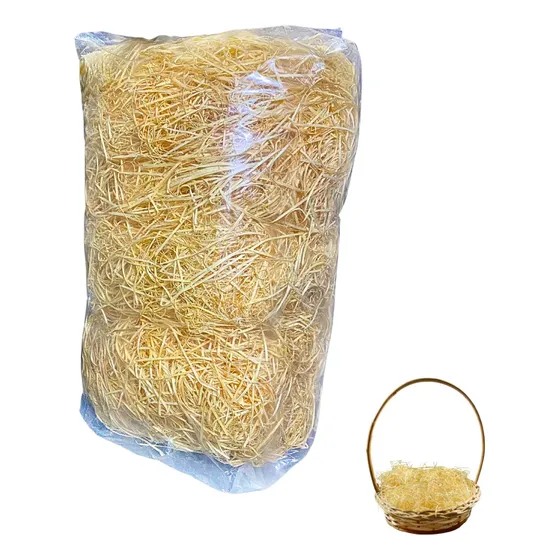 1kg Palha Natural Madeira Enfeite Decorativa Anti Impacto