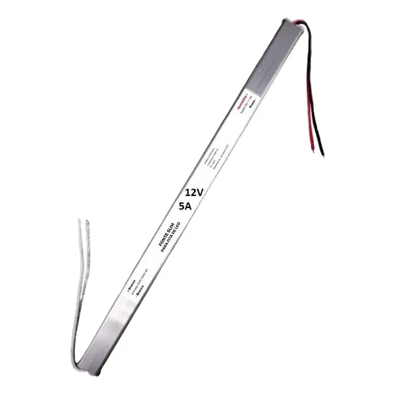 Fonte Max Amper Slim Mini 12v 60w 5a Bivolt Fita Led Cftv