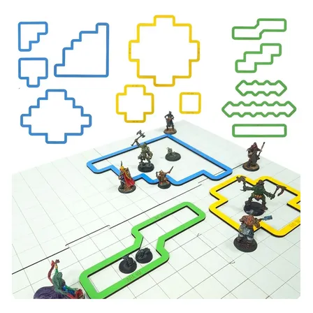 Kit 12 Áreas De Magia Rpg De Mesa D&d Cone Linha Circulo A
