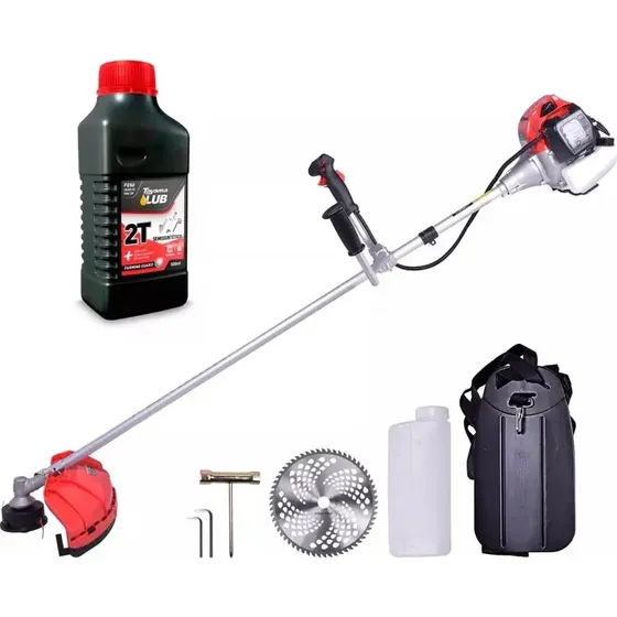 Roçadeira Profissional Gasolina 52cc Tbc52x Toyama Kit Óleo