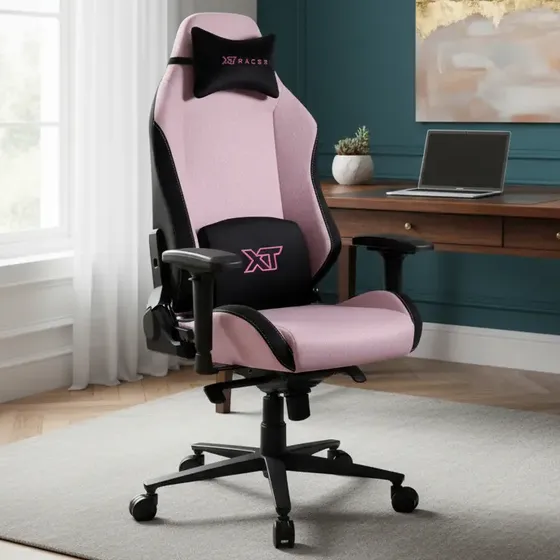 Cadeira Gamer Xt Racer Draco Cor:preto E Rosa