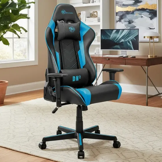 Cadeira Gamer Draxen Dn2 Preto/azul Celeste