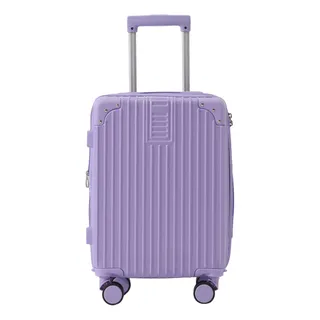 Mala De Viagem Roma 23kg Despachar Ziper Expansor Rodas 360 Violeta Listras