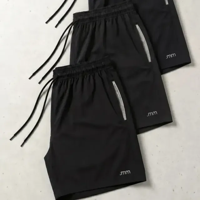 Kit 3 Bermuda Masculina Tactel Com Elastano Academia Treino