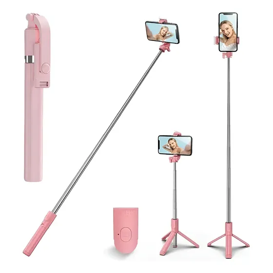 Tripé / Bastão Para Celular Portátil Até 1,70 M Com Controle