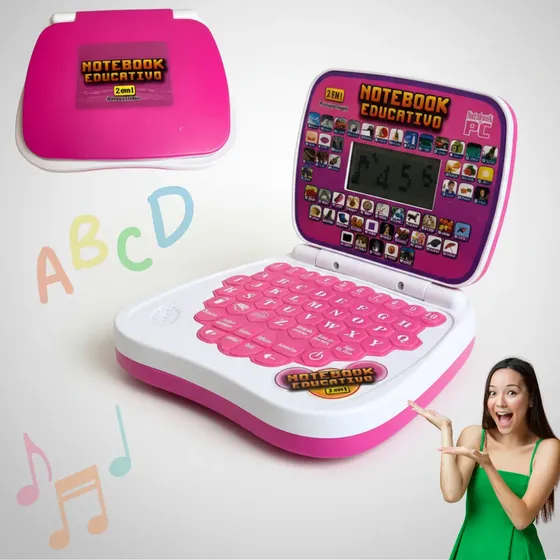 Laptop Infantil Educativo Bilingue Inglês Português Notebook