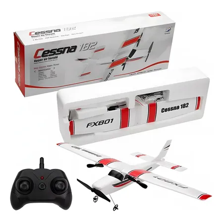 Avião De Controle Remoto Fx-801 Cessna 182 Rc Epp 200m