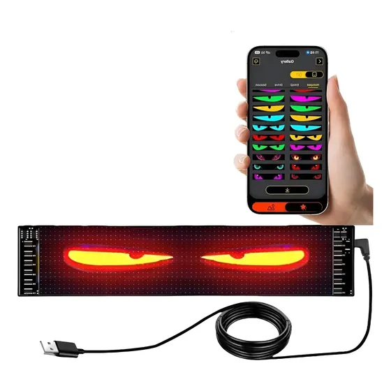 Olhos De Led Para-brisa De Carro E Caminhão 595 X 120 Mm