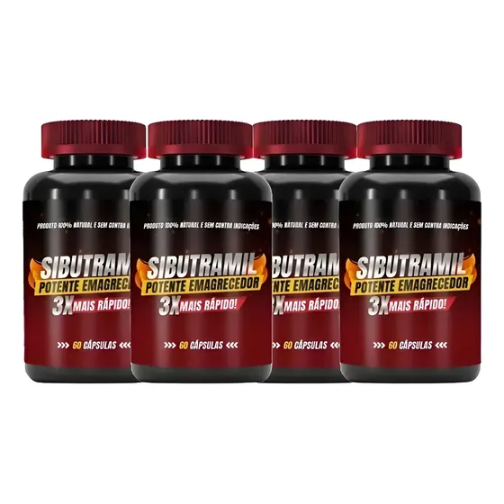 4x Sibutramil Potente Original - 240 Cápsulas