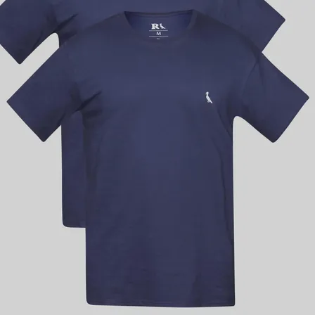 Kit Duas Camisetas Regular Essence Reserva Marinho/marinho Liso P