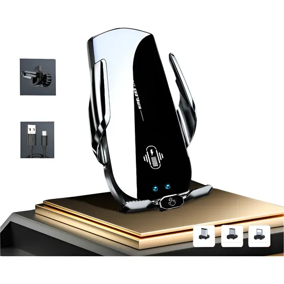 Carregador Sem Fio Suporte Carro De Celular Indução Com Ima