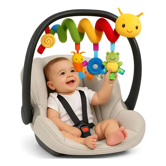 Móbile Centopeia Espiral Pelúcia Berço Carrinho Bebê