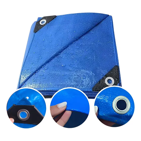 Lona 3x3m 120 Micra De Polietileno Reforçada Cobertura Azul