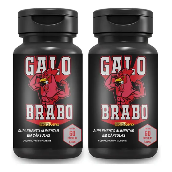 2 Potes Galo Brabo 120 Capsulas Original - Envio Full