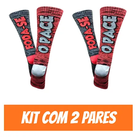 Meia Divertida Foda-se O Pace Poliamida Adulto Kit 2 Pares