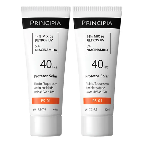 Principia Kit C/ 2 Protetor Solar Facial Ps-01 Fps 40