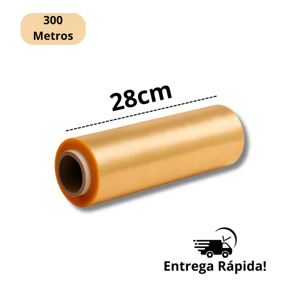 Filme Pvc Plastico 28cm X 300mts Rolo Bobina P/ Alimentos