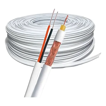 Cabo Coaxial Câmeras Segurança Cftv 4mm Slim Bipolar 50m