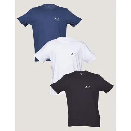 Kit 3 Camisetas Oakley Masculino Misselaneous Ellipse Misselaneous Logomarca P Liso