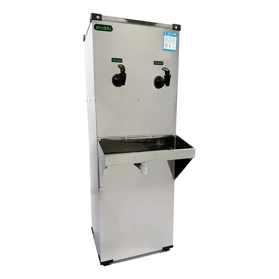 Bebedouro De Coluna Inox 25l 220v 2 Torneiras Geladas Ecoblu