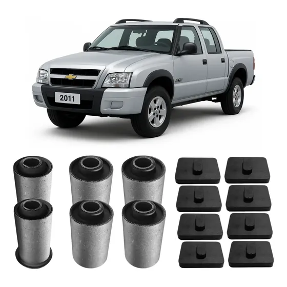 Kit Bucha Feixe Mola Traseiro Chevrolet Gm S10 1995 Até 2011