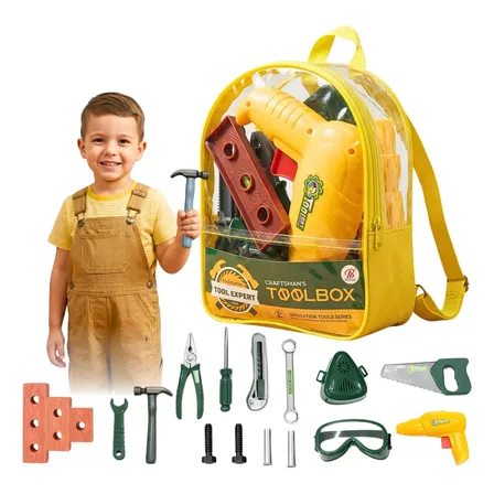 Kit De Ferramentas Infantil Mochila Brinquedo Criança Menino