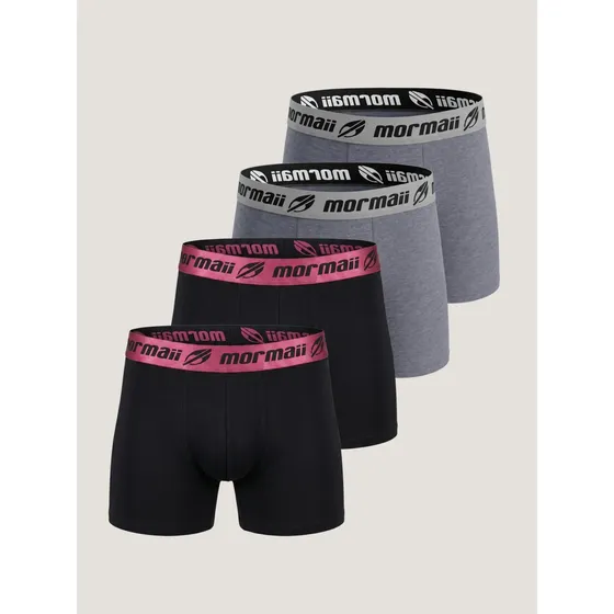 Kit 4 Cuecas Boxer Mormaii Masculino Liso Algodão