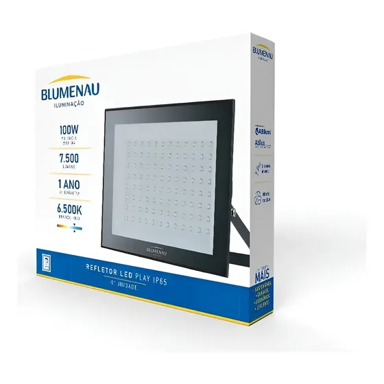 Kit 3 Refletores Led Blumenau 100w Ip66 6500k