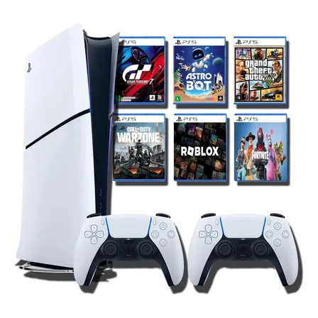 Console Playstation®5 Slim Digital + 2 Controles + 10 Jogos