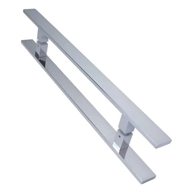 Puxador Inox Polido 80cm P/ Porta De Madeira, Vidro, Correr Cromado