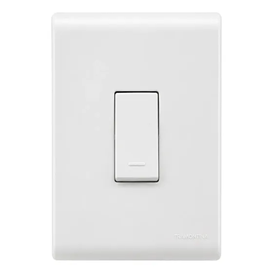 Interruptor 1 Tecla Simples Com Placa Liz Branco Tramontina