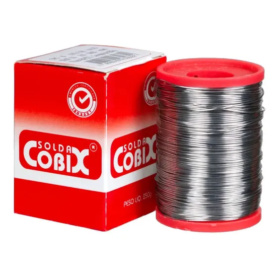 Solda Estanho Cobix Snpb 63x37 0,5mm Fluxo Ra Carretel 250g