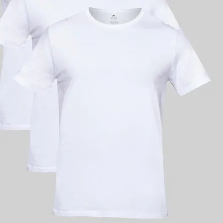 Kit 3 Camisetas Hering Masculino Branco Branco Lobo M Liso