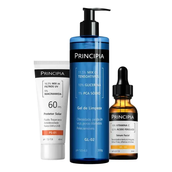 Principia Kit Gel De Limpeza Gl-02 + Vc-10 + Ps-01 Fps 60