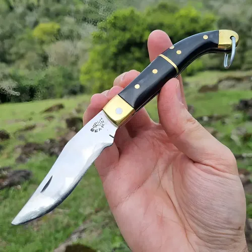 Canivete V13 Cabo Chifre Natural Lâmina Aço Inox Slip Joint