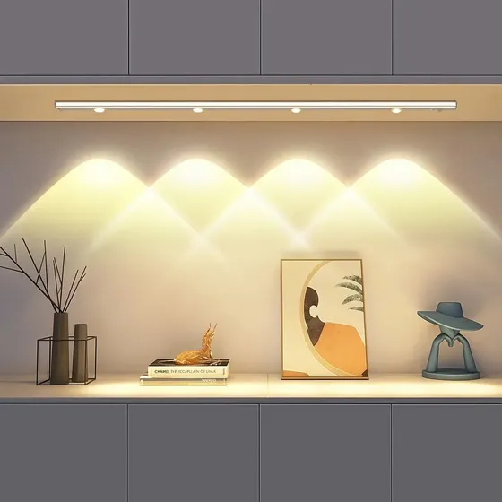 Luminária Lampada Led Sensor Presença Luz Noturna 60cm Branco