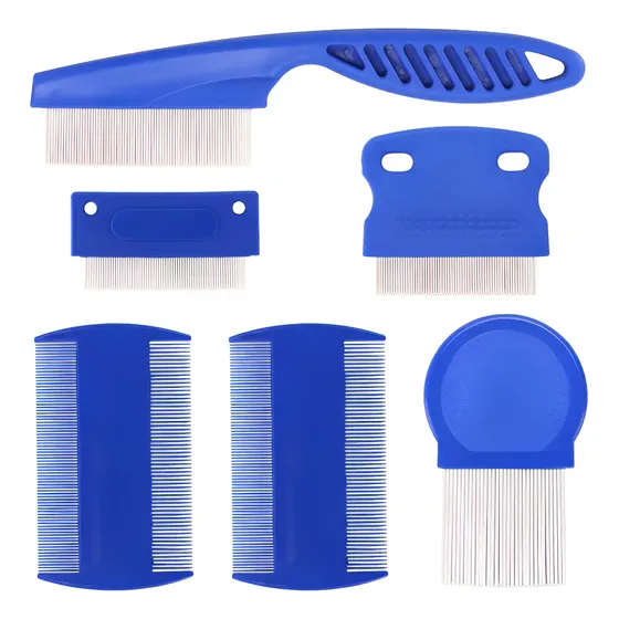 Kit 6 Pentes Anti-piolho Remove Ovos Sem Danificar O Couro