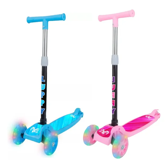Patinete Infantil Dobrável 3 Rodas Led Luppy Maxi Toys