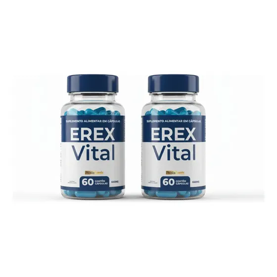 2 Potes Erex Vital Original Total 120 Cápsulas - Promoção