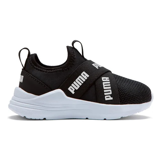 Tênis Infantil Wired Run Slip-on Puma Puma Black-puma White Liso 25